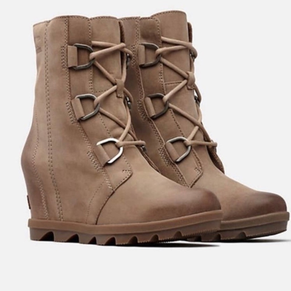 Sorel Joan Of Arctic Wedge II Boots, Ash Brown - Picture 1 of 15